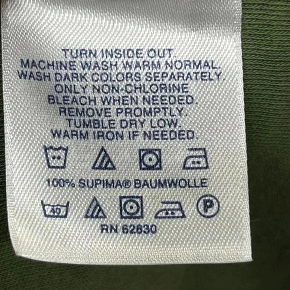 Lands End Shirt Men Size 2XL Green Traditional Fit 100% Supima Polo Long Sleeve - Picture 5 of 9